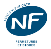 logo NF fermetures et stores - Loubat Fermetures